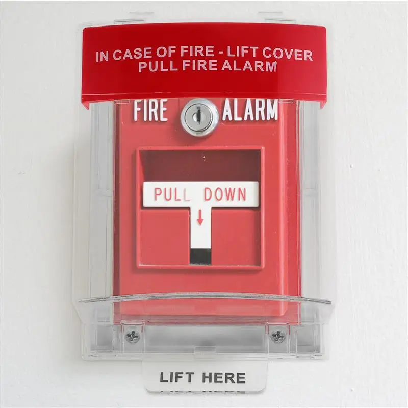 Fire Alarm Manual Call Point Protective Cover Full Coverage Guard For Fire Pull Station And Fireproof Material Transparent Cover