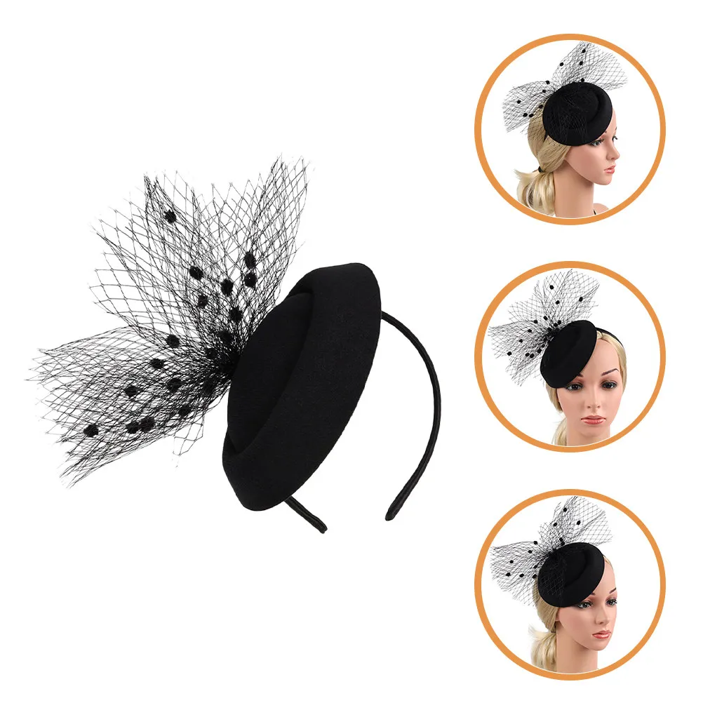 

Women Fascinators Hair Clip Headband Mesh Tea Party Hat Elegant Vintage Style Dress Hat for Women Formal Occasion Hats