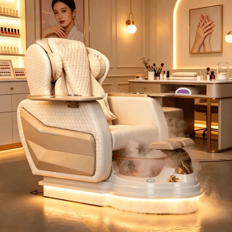 Jet Foot Spa Massage Pedicure Chair for Manicure and Pedicure Station Recliner