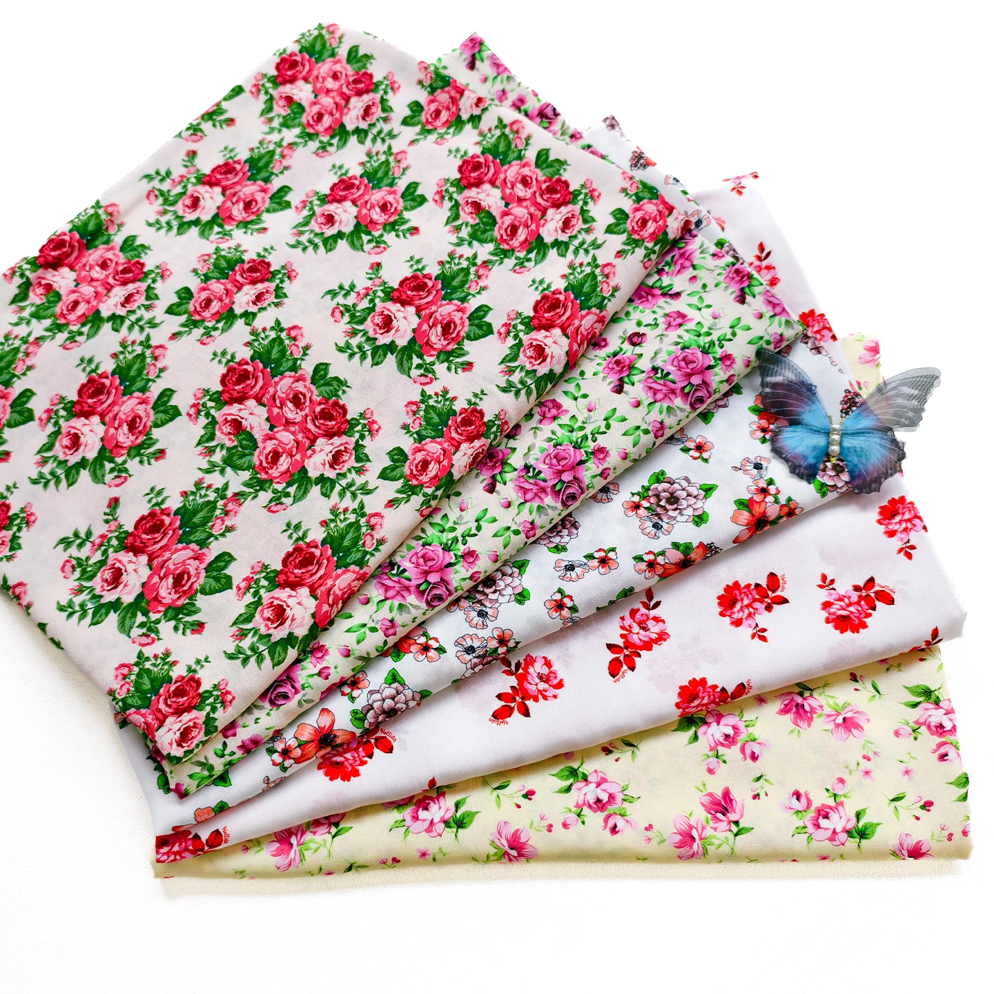 

Ретро-серия с цветочным принтом: хлопково-шелковая ткань с цифровой печатью в китайском стиле для пошива пижам, платьев, рубашек, а также для рукоделия и домашнего декора (губчатые подушечки)