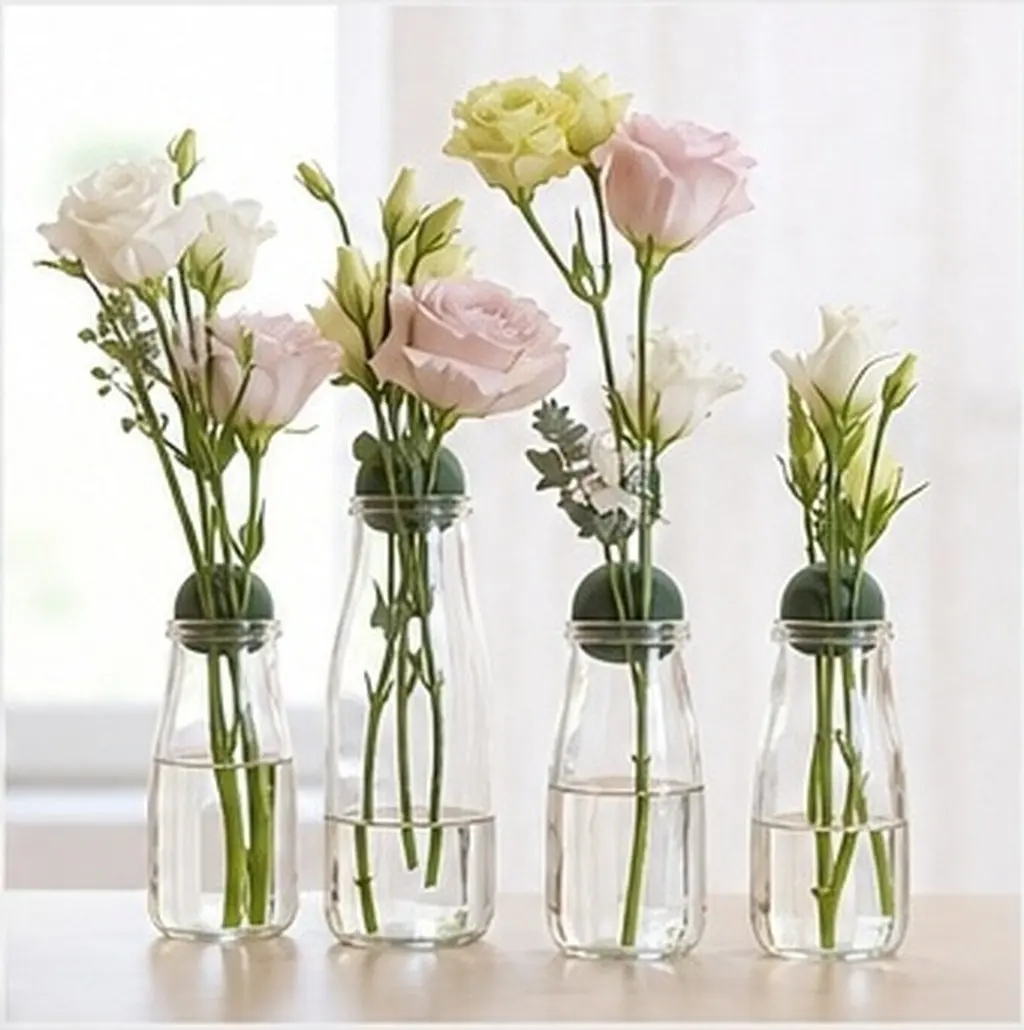 24Pcs Mini Floral Foam Round Blocks Wedding Flower Holder Table Centerpiece DIY Flower Arrangement Supplies Floral Block