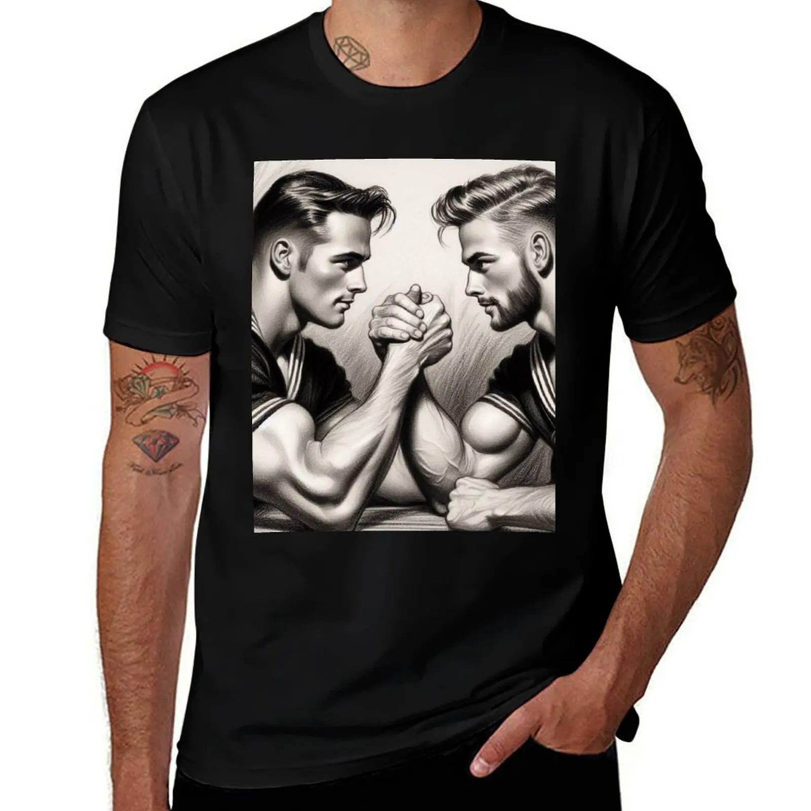 

Come and Get It Sailors Tom of Finland Tribute Gay Pride Graphic Design T-Shirt quick drying plus size men clothing
