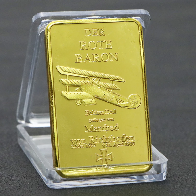 German Gold Bullion Bar German Pilot Baron Combat Eagle Cross Bar/Coin Collectable