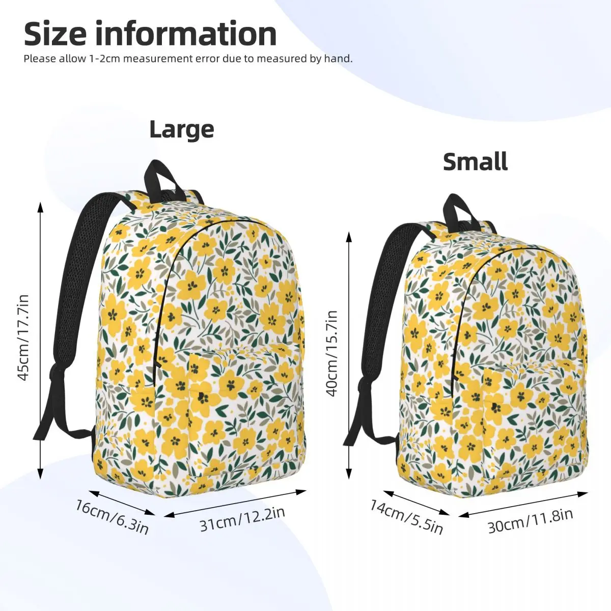 Plecak Daisy Flower Middle High College School Student Book Bags Teens Daypack Gift