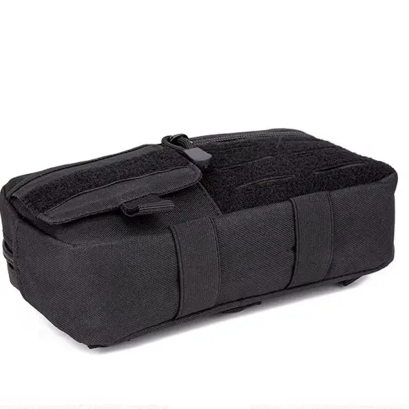 1000D Nylon EDC Carry Pouch, Multifunctional MOLLE Storage Utility Tool Bag, Horizontal Modular Pocket, Outdoor Waist Pack EMT M
