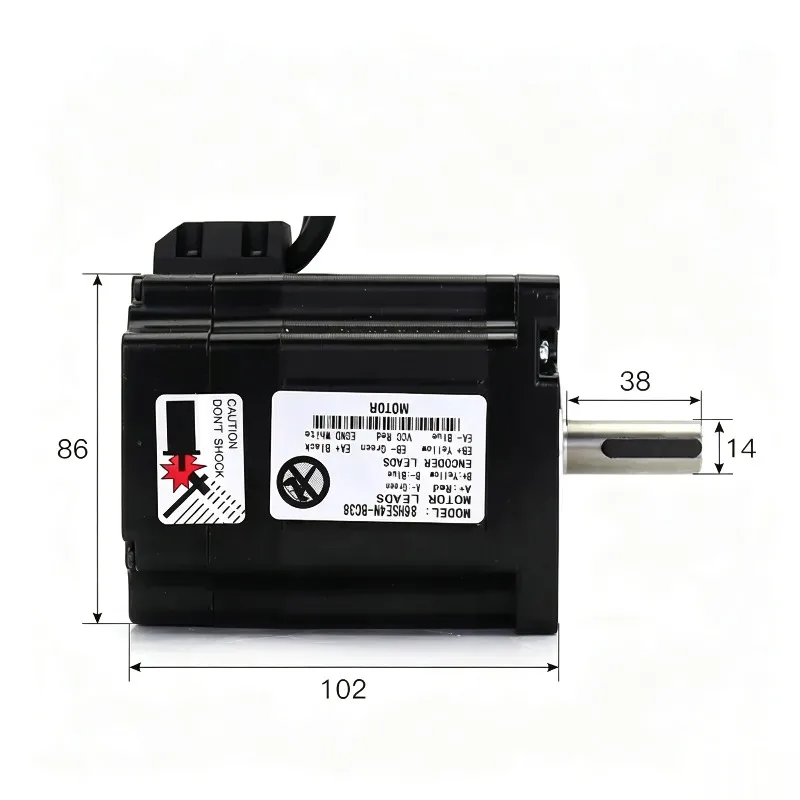 WaveTopSign Hybrid Servo Motor Driver Kits NEMA34 4.5N.m 3000RPM 20-80VAC High Speed Stepper Servo Motor HSS86 + 86HSE4N
