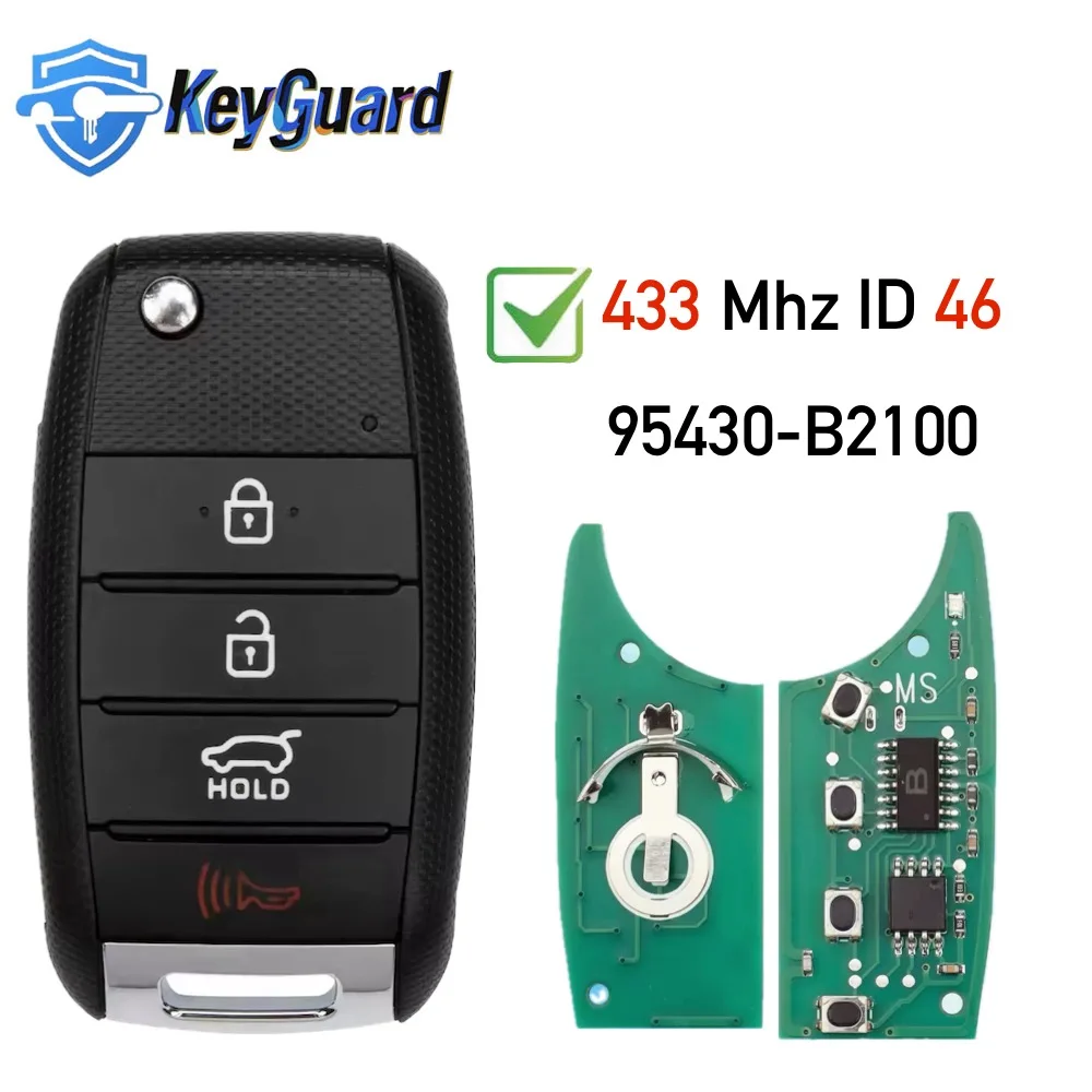 

Keyguard Remote Car Key Fob For KIA Soul 2014 2015 2016 2017 2018 2019 433MHz ID46 OSLOKA-875T(PS) 95430-B2100 Control OKA-NO34