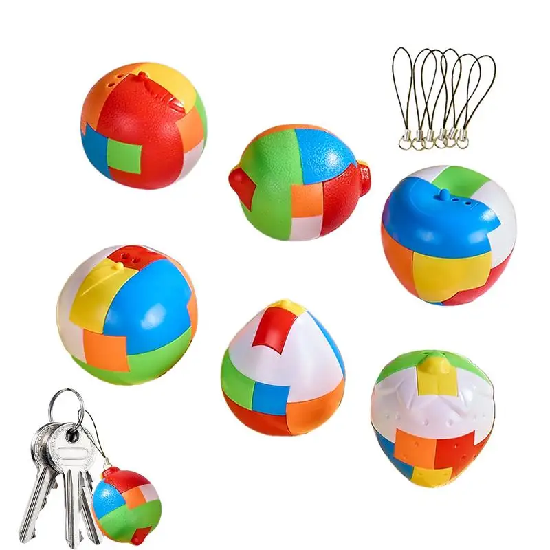 Interlocking Sensory Toys 3D Mind Games Puzzle Cube Challenging Brain Teasers Burr Cube Puzzle Games Kongming Lock IQ Test Toy