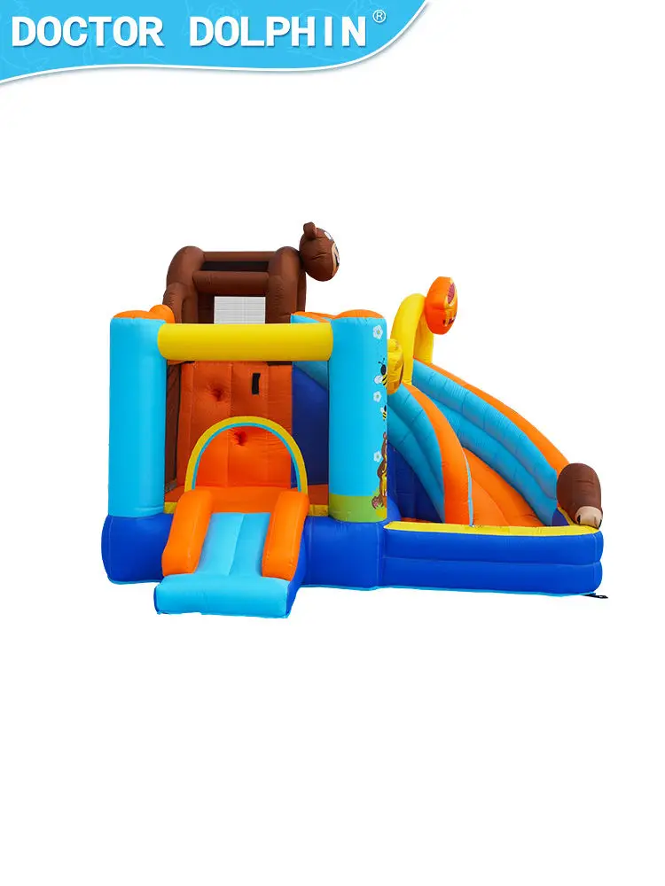 Familien kinder Party Spiel Schweinchen Rutsche Spielzeug Schwimmbad aufblasbare Burg mit Wasser rutsche