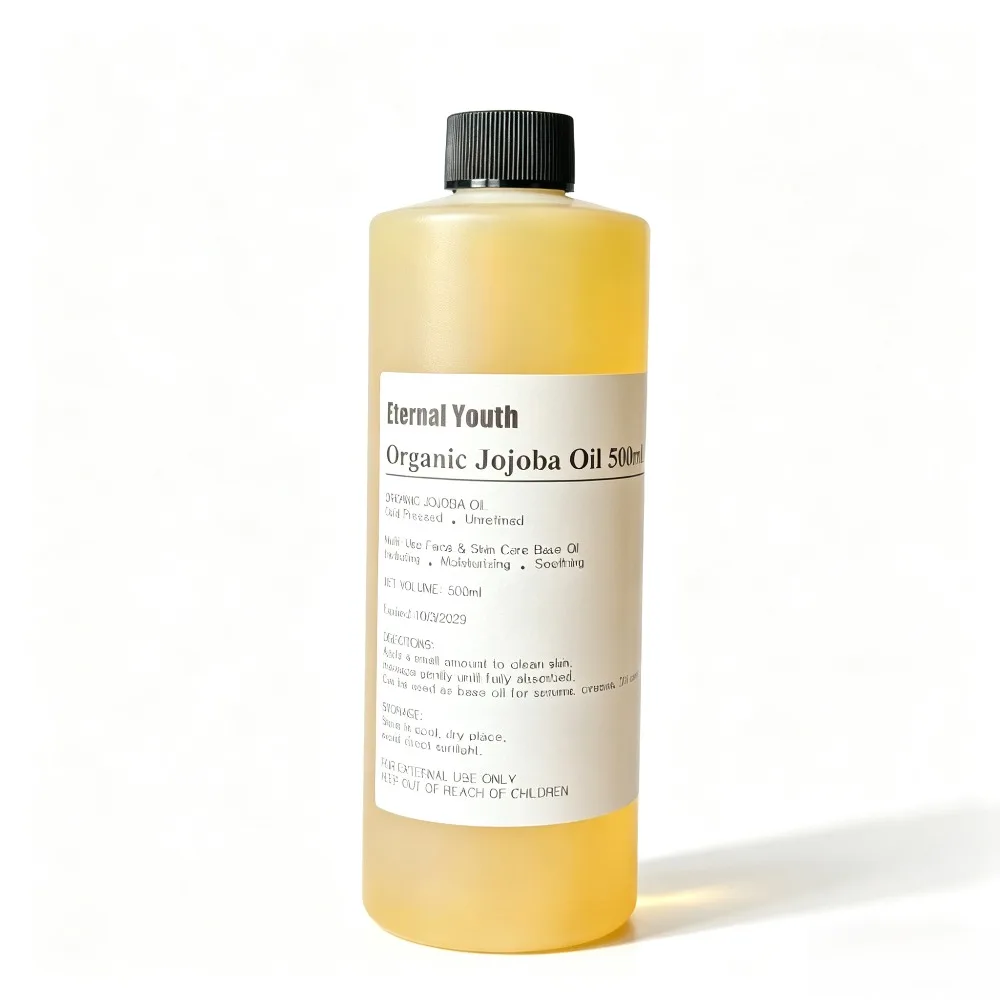 Pure Jojoba Oil | Cold Pressed Unrefined Moisturizing Carrier Oil 500ml