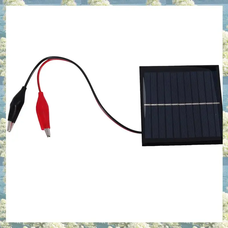 أفضل 2025-1 واط 5.5 فولت الخلايا الشمسية الايبوكسي الكريستالات لوحة طاقة شمسية + كليب لشحن 3.7 فولت نظام البطارية لعبة مصباح ليد دراسة 95X9 #1