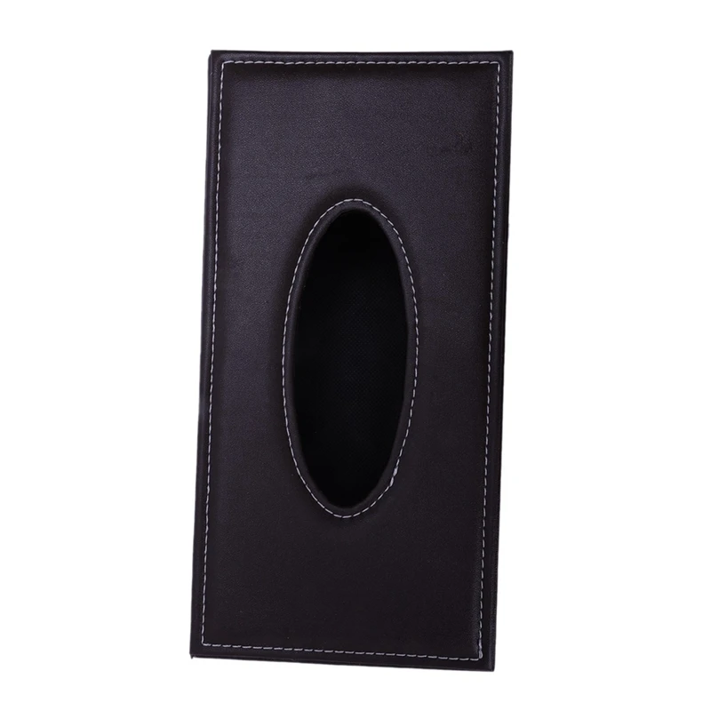 

2025 Trend3x Portable Leather Rectangular Tissue Cover Box Holders Case Pumping Paper Hotel Home Car Gift Brown