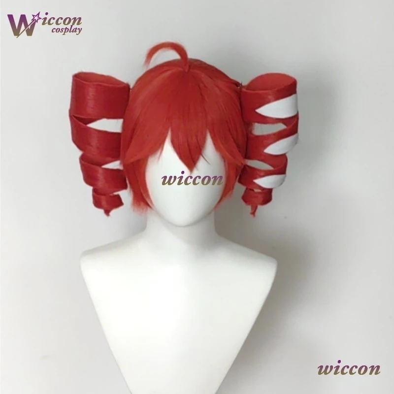 Anime Kasane Ceiling Teto Cosplay Costumes Women Red Ponytail Wig High Heat Resistant Hair Teto Role-playing Wig Long Curly Hair