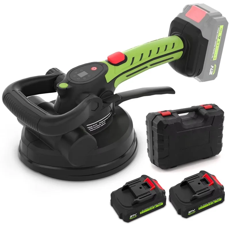 Larix 21V 2 Battery 6 Speed Adjustable Handheld Tile Vibrator Machine with LCD Display 220V DIY Grade