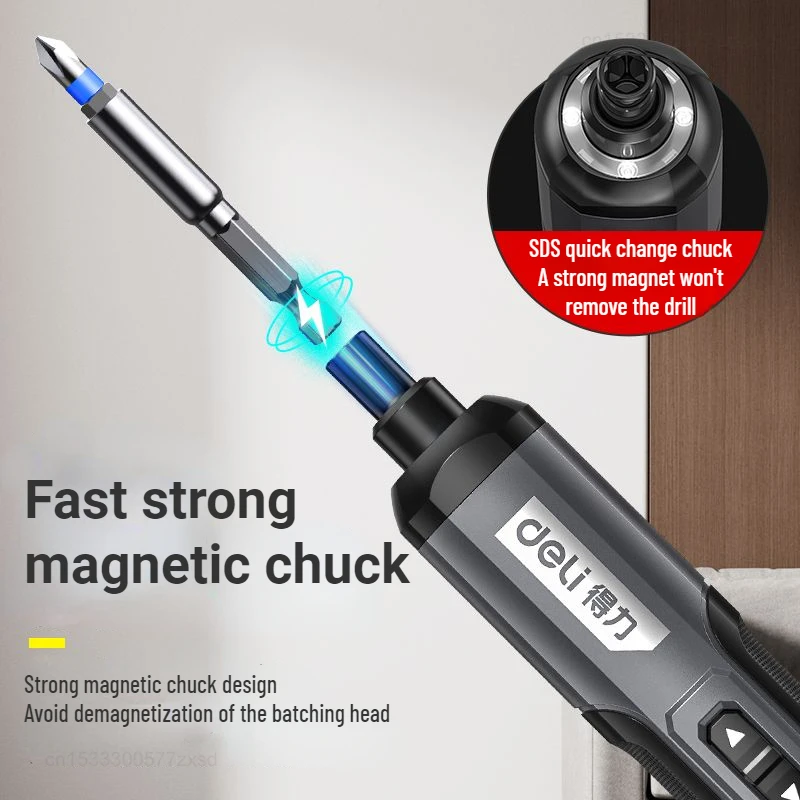 Xiaomi Deli 4V Mini Electrical Screwdriver Set Cordless Detachable Rechargeable Illuminatable Portable Drill Maintenance Tools