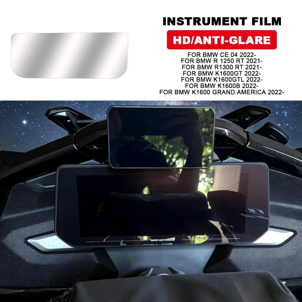 R1300RT 2021- Scratch Dashboard Screen Protector CE04 K 1600 GTL 2022- TPU HD Instrument Scratch Cluster TFT LCD Protection Film