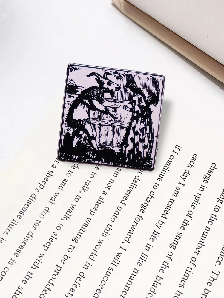 بافوميت الشيطان الماعز رئيس رجل المينا دبوس بروش الشيطان الفن الشياطين الشر شارة الملابس قبعة ظهره الديكور مجوهرات اكسسوارات