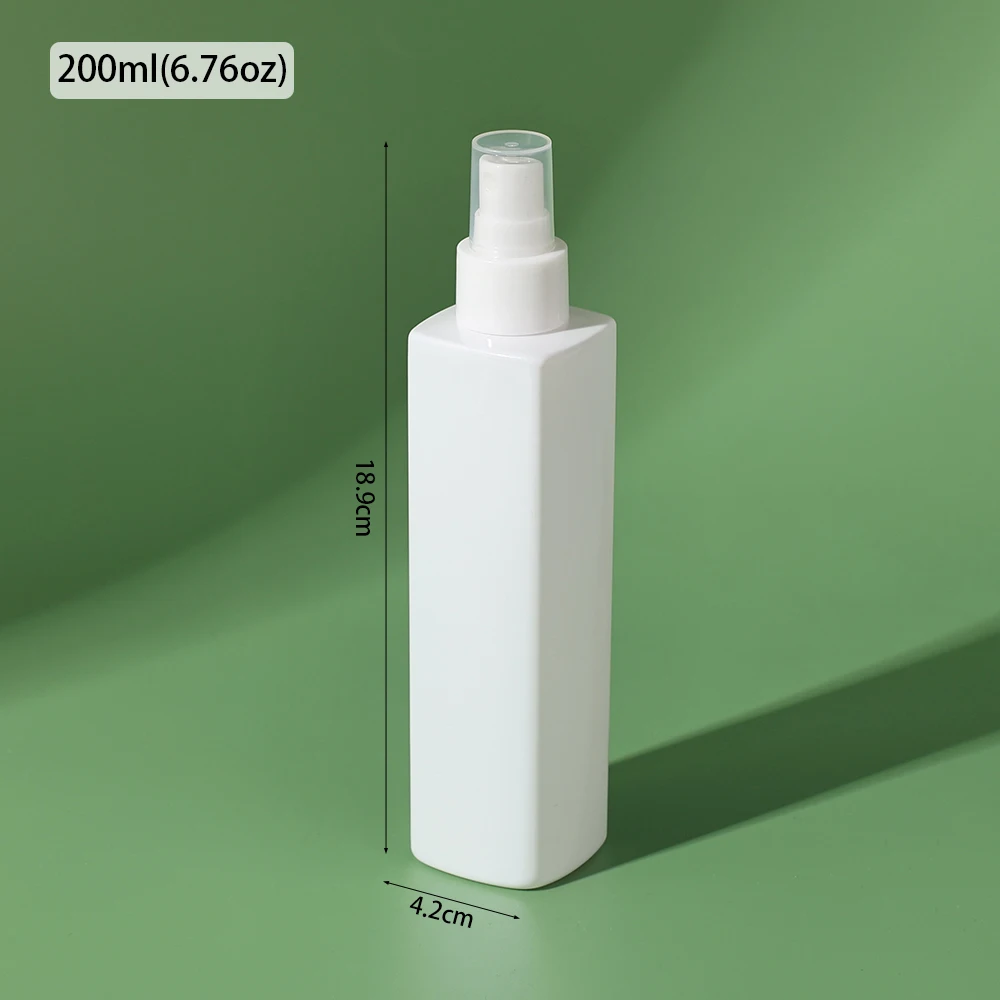 1/10 pz Spray Bottiglie Bianche 200 ml/6.76 oz Vuoto Nebbia Fine Contenitori Liquidi Riutilizzabili In Plastica per Oli Essenziali Pulizia di Viaggi