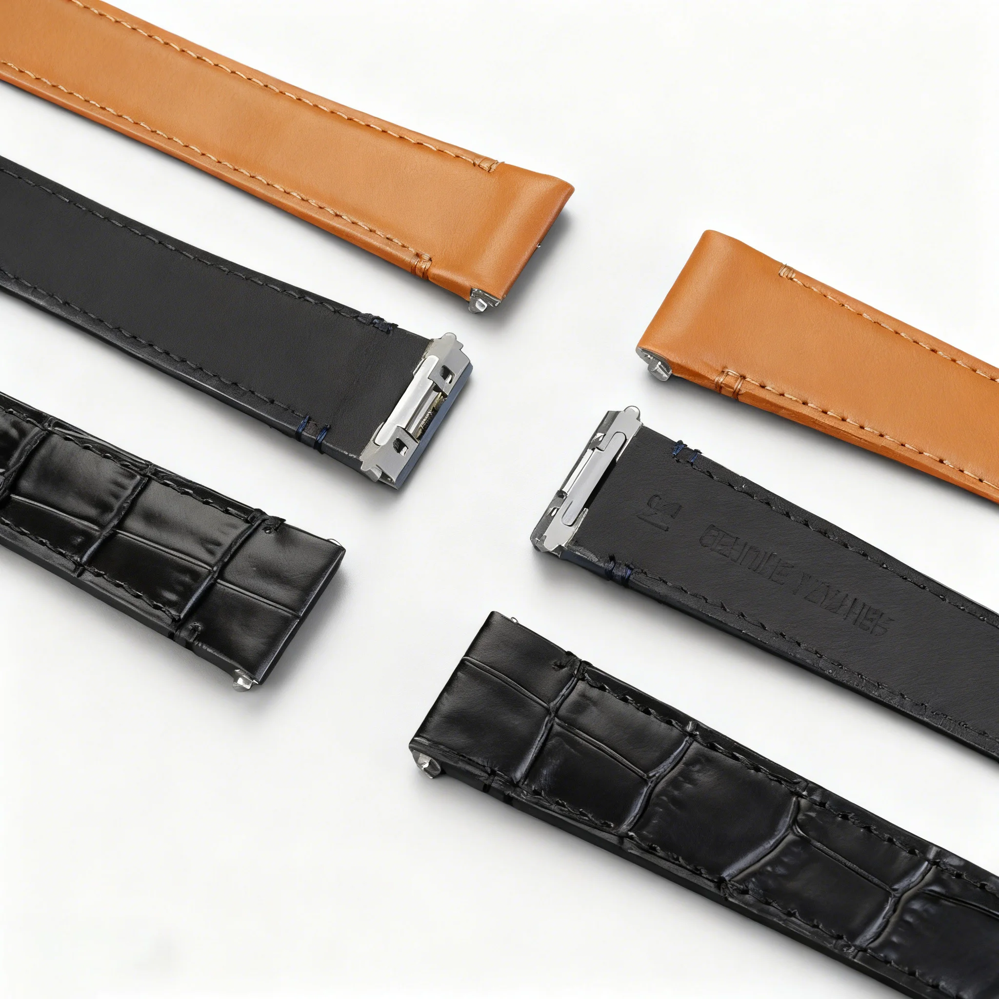 

Quick Release cowhide Strap for Cartier Santos SSA0009 WSSA0010 WSSA0018 New SANTOS Leather Watch Band 19mm 21mm Folding buckle