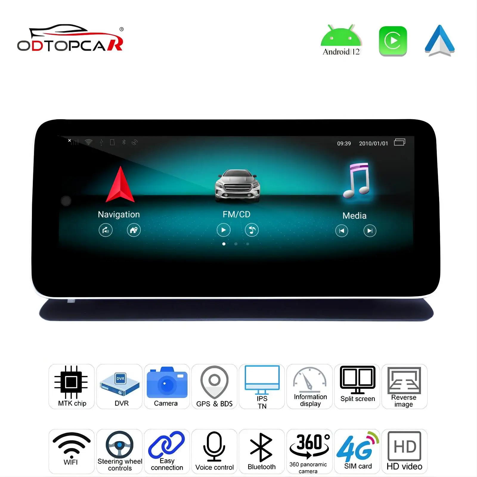 

ODTOPCAR for Mercedes Benz CLS(2012-2013) NTG4.5 System 10.25" Touch Screen Android Car Multimedia GPS Navigation Android Auto