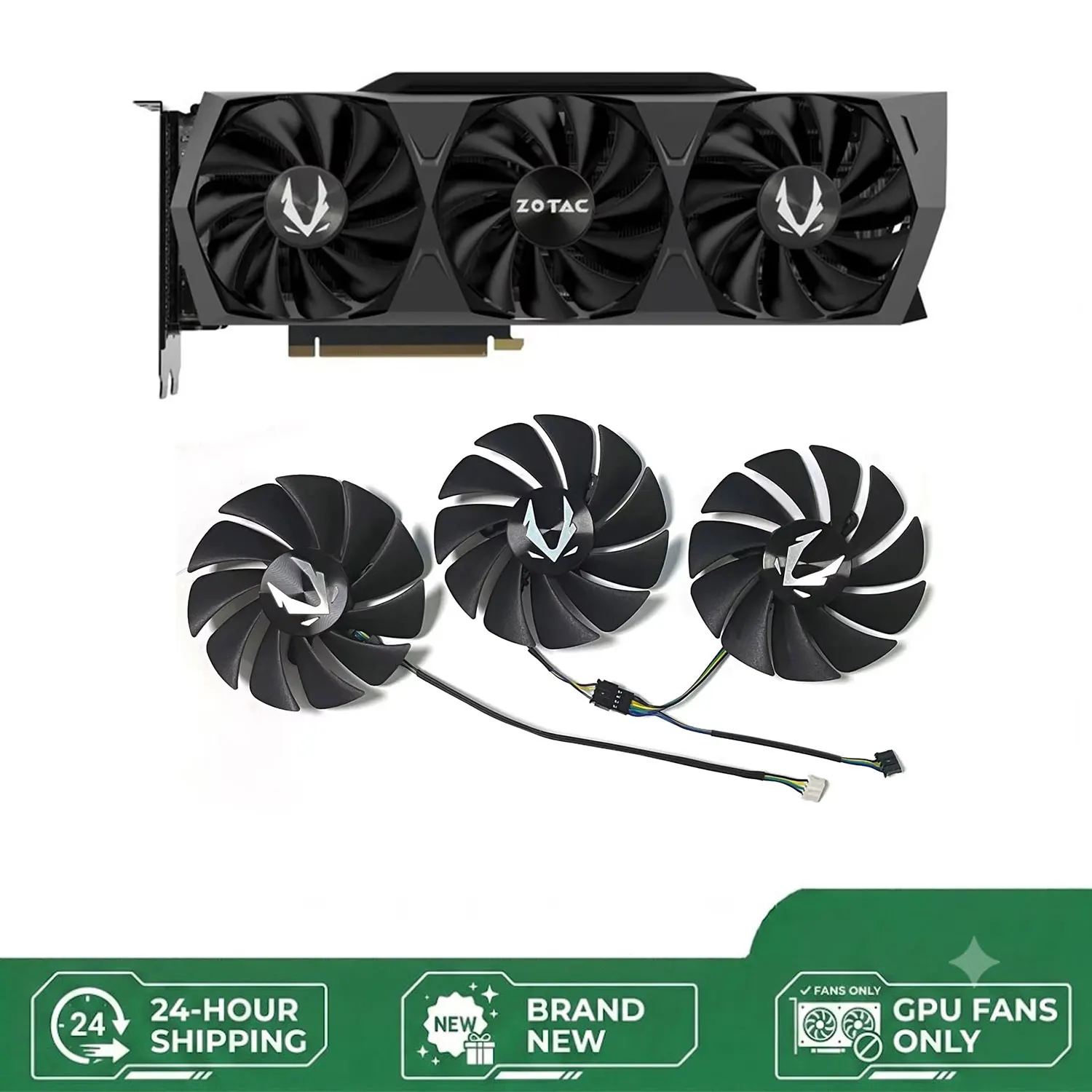 NEW For Zotac Geforce RTX 3070 3080 TI 3090 Amp Holo Graphics Card 4PIN 89MM 4PIN GA92S2U GPU Fan