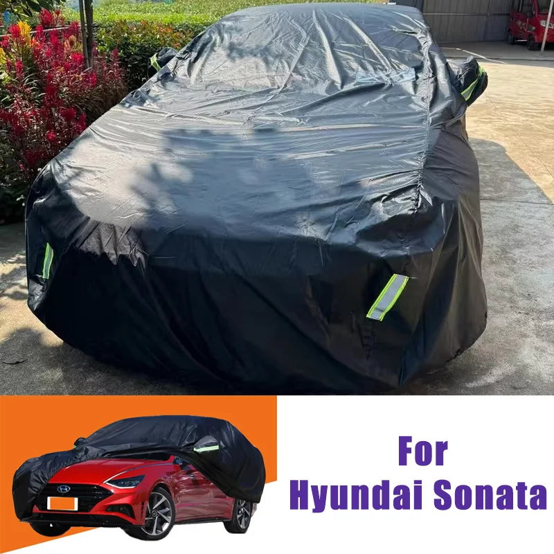 

For Hyundai Sonata Outdoor Protection Full Car Covers Set Sunshade Waterproof and Dustproof Exterior Accessories w/Storage Bag