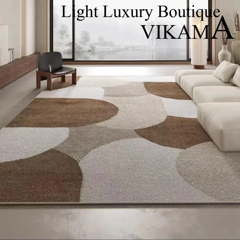 VIKAMA American Ladder System Crystal Pile Carpet Living Room Bedroom Bedside Rug Premium Medieval Style Non-Slip European Style