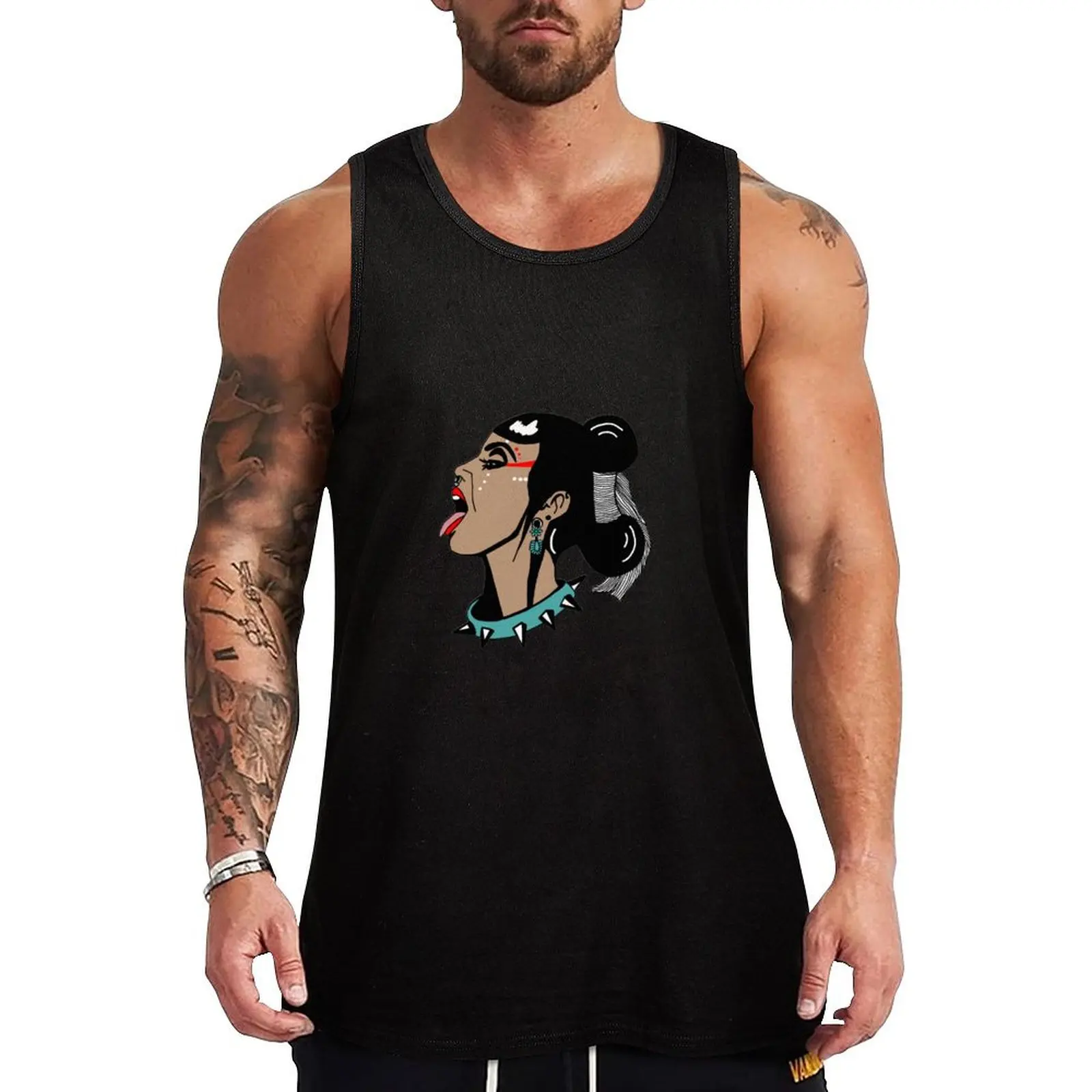 

Diné punk Tank Top Vests men gym clothing Men gym sportswear