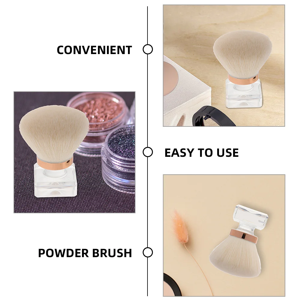 

2pcs Mushroom Head Makeup Brush Portable Powder Brush For Blush Foundation Travel Applicator Nail Dust Cleaning