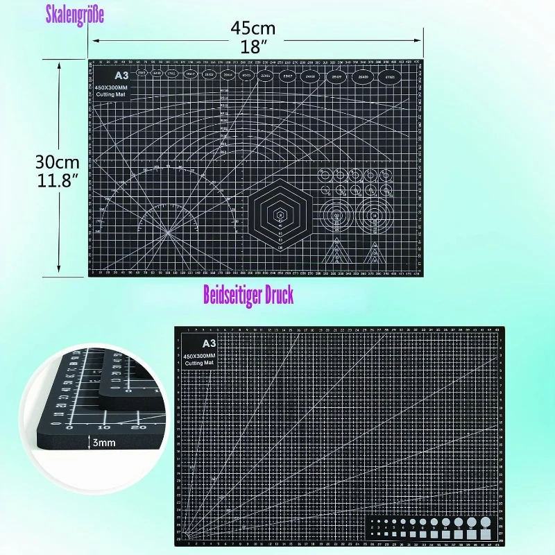 37pcs Craft Knife Precision Cutter Self Healing Cutting Craft Mat Hobby Knife Set for Craft Scrapbooking Stencil 3D Print Tool