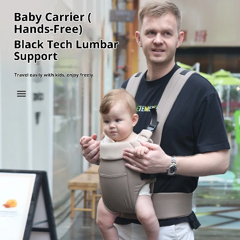 AIEBAO Portabebés portátil para niños pequeños, correa multifuncional para hombros, bolso infantil, eslinga ajustable para asiento de cadera