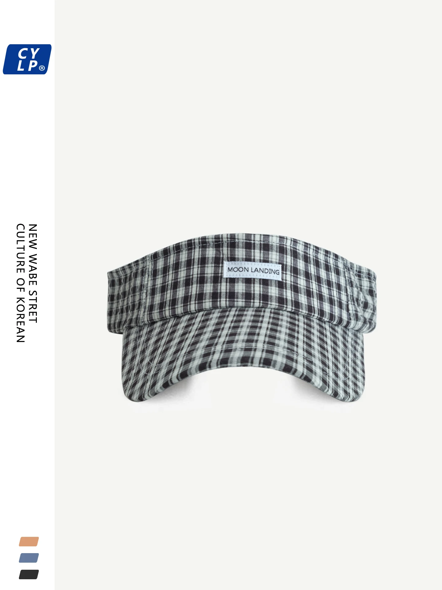 

Fashion plaid empty top hat women's new summer trend versatile sun hat sports sun hat men