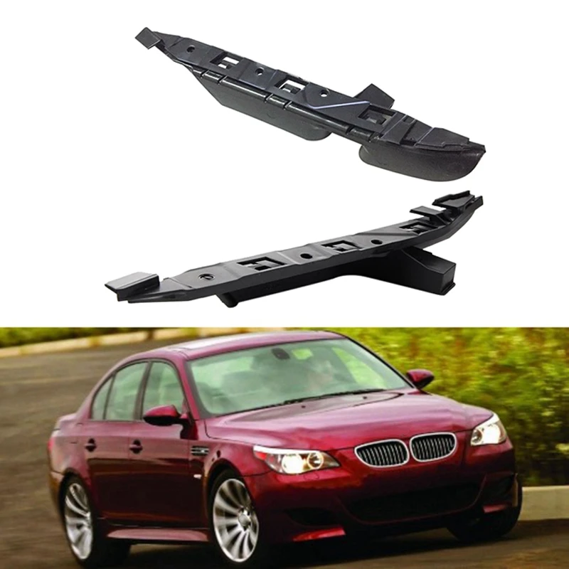 Pair Front Left Right Bumper Guide Support Bracket 51117033705 51117033706 For-BMW E60 E61 525I 528I 530I 545I