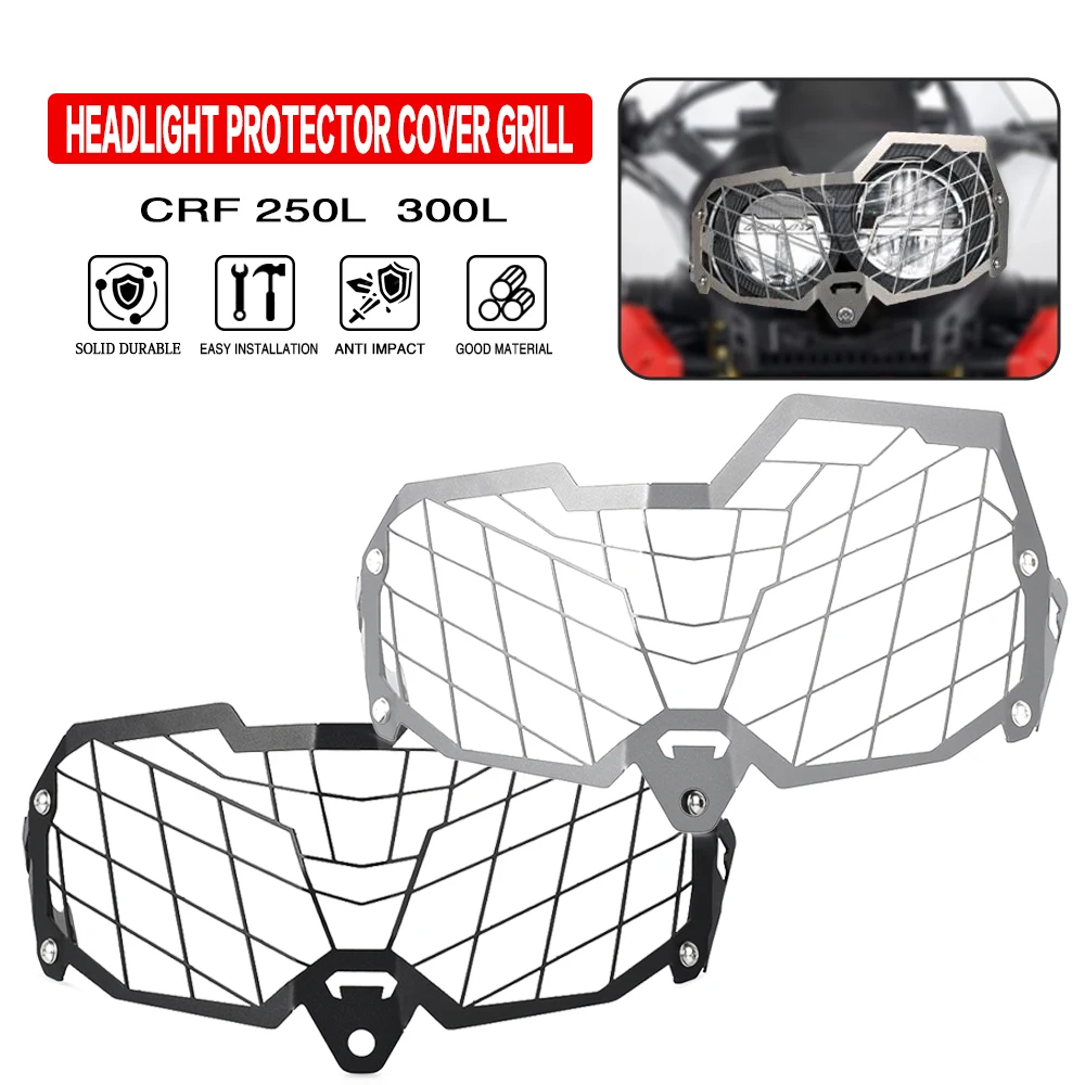 

For Honda CRF 300L 250L CRF300L CRF250L CRF 300 L Rally 2017 2018 2019 2020 2021 2022 2023 2024 Headlight Protector Guard Cover