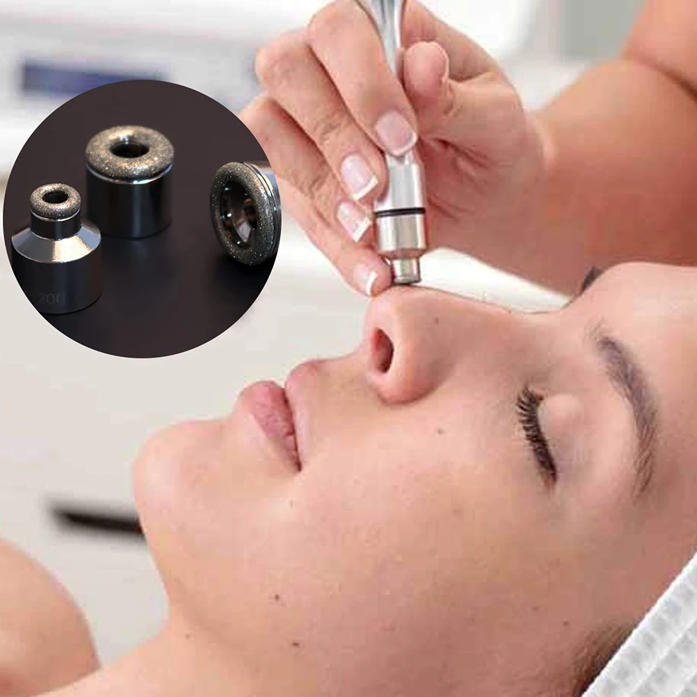 สแตนเลสสตีลเพชร Derbrasion เปลี่ยนเคล็ดลับและ Wand สำหรับผิว Microdermabrasion Peeling Blackhead Remover Facial Machine