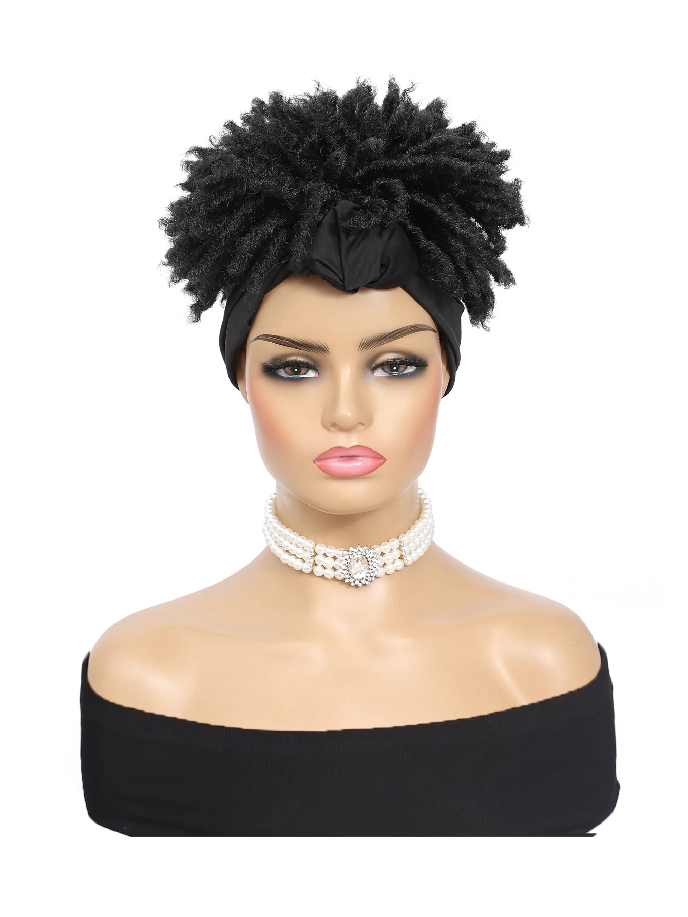 Short Braid Headband for Men and Women Dreamlock African Synthetic Wig Synthetic Hair Short Braid Wig Heat-resistant Wig