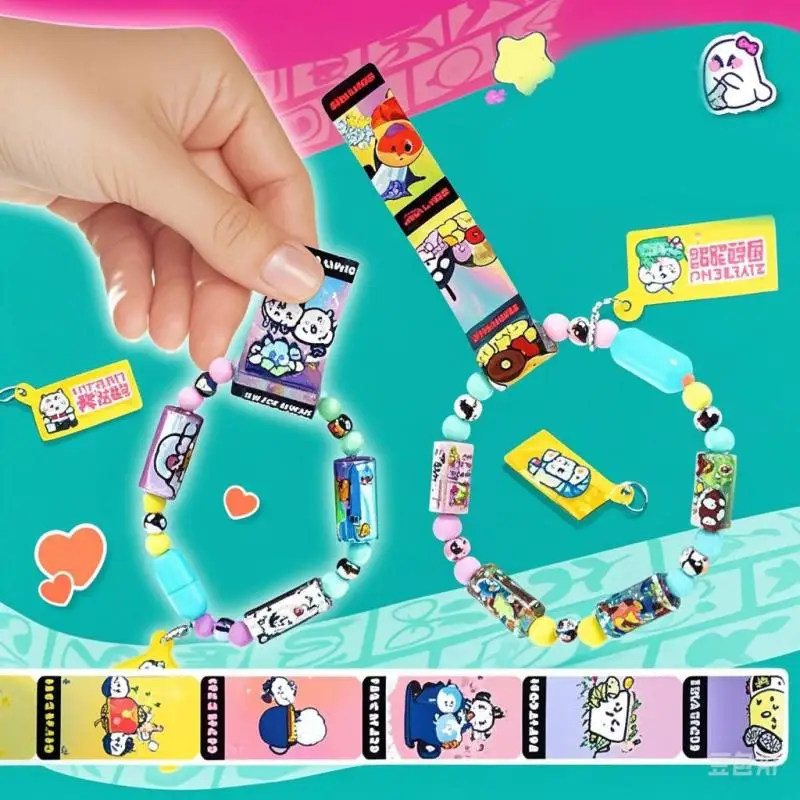 70/140 stuks ﻿   Hot Kids Kinderen Speelgoed Sticker Creatieve Grappige Briefpapier Stok Rollen Stickers Armband Kleurrijke Verjaardagscadeau