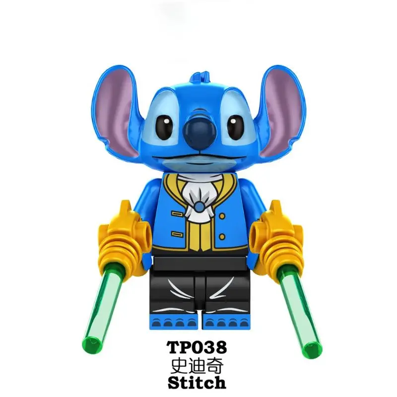 Disney Stitch & Angel Building Block Figures TP1005, Including Stitch, Angel, Collectible Toy Models for Fans