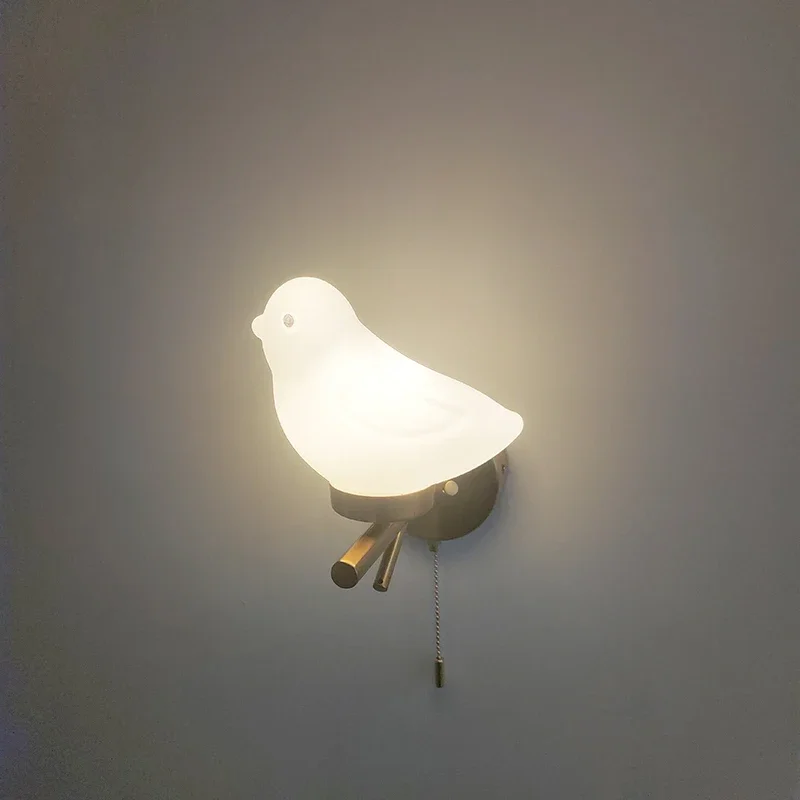 Modern LED Bird Wall Light, Mount Sconce, Nordic Home Art Deco, Loft interior, Sala de estar, Quarto, Luminária, Lâmpada Criativa, Bonito