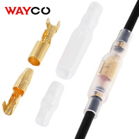 30 Sets Bullet Crimp Terminals Electrical Wire Connector Brass Male Female Insulated Sleeve Connection For Car Motorcycle Cables