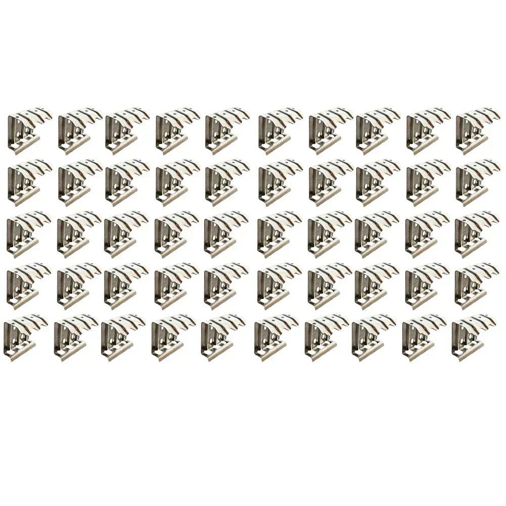 Set of 50 Water Guide Clips Made of 304 Stainless Steel for Solar Panels with Self Cleaning Design and Enhanced Water Flow