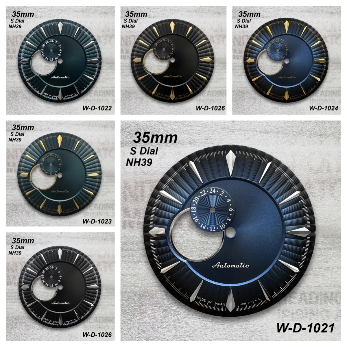 

35mm S Logo Cocktail Dial Suitable For NH39 Movement Hollow Out Vertical Stripe High Quality Watch Modification Accessories