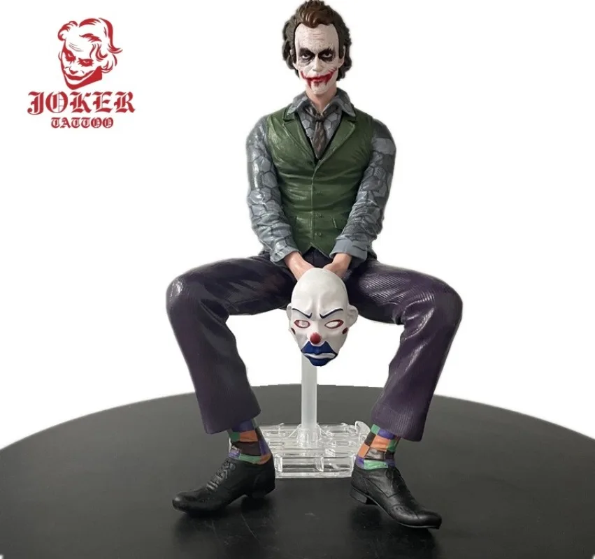 Anime Clown Model Heath Ledger Action Character Marvel Suicide Squad Sculpture Car Clown Seated Model Computer Chassis Ornaments