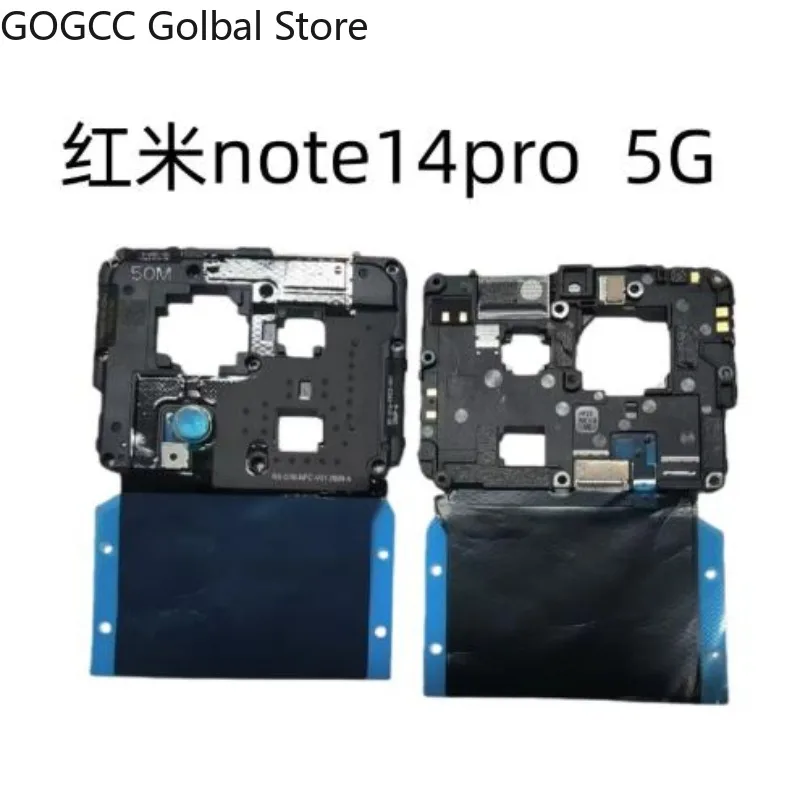 For Redmi Note 14 Pro 14Pro+ Plus 4G 5G NFC Wireless Signal Charging Module WiFi Antenna Flex Cable Main Board Cover Plate Parts