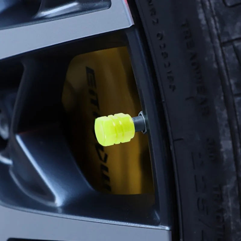Luminous Tyre Valve Cap Auto Motorbike Bicycle Universal Wheel Valve Dust Caps Fluorescent Decoration Car Accessories 4-200pcs