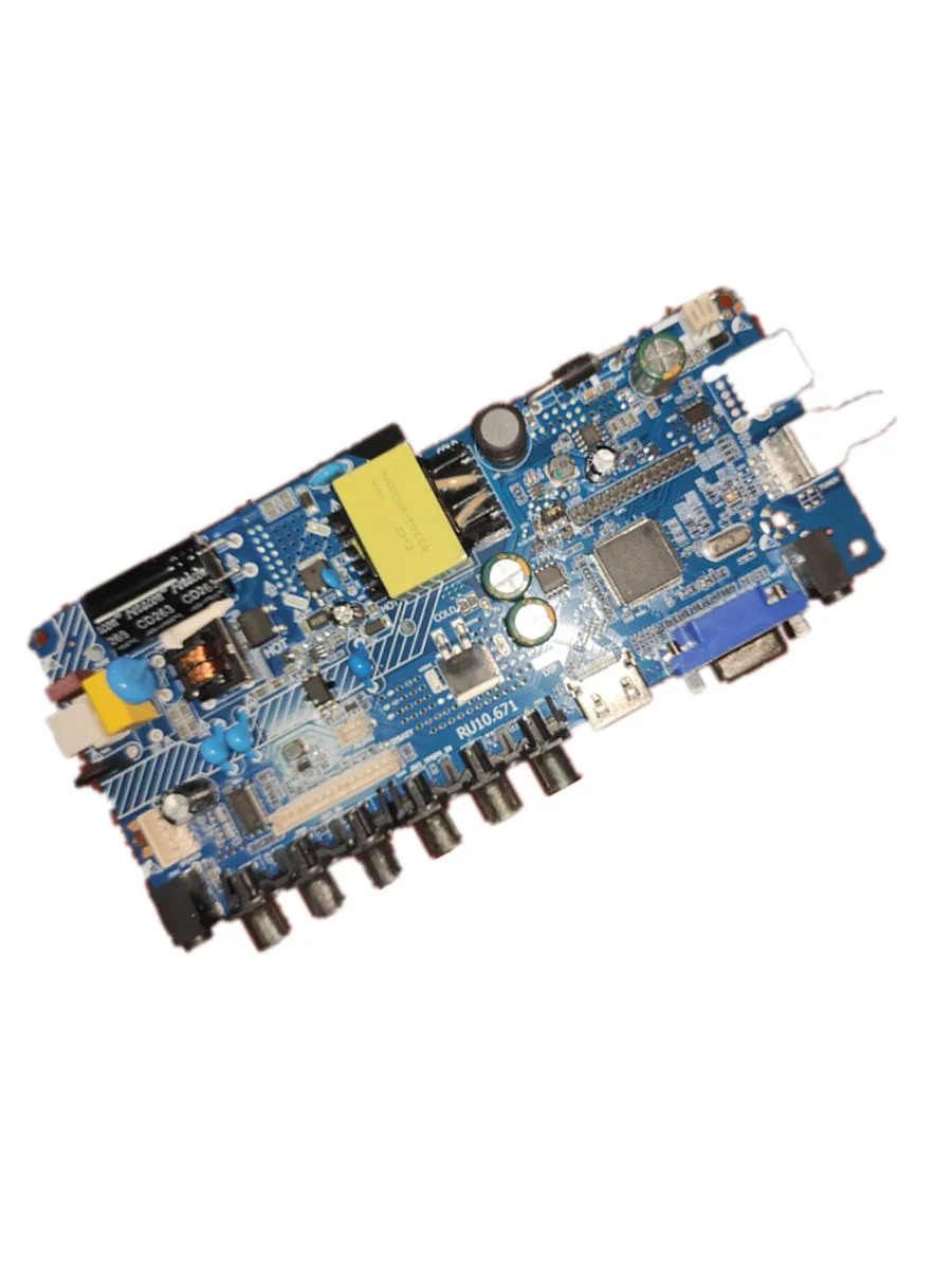 Free shipping! RU10.671  Three-in-one TV motherboard  350MA   35--40v  working   good