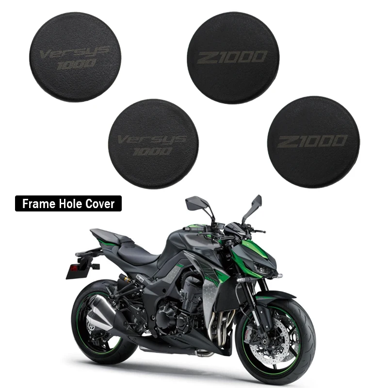 2PCS Motorcycle Frame Hole Cover Caps Plug Decorative Frame Cap Set Fit For Kawasaki Z1000 Z1000SX z1000 Versys1000 2011-2021