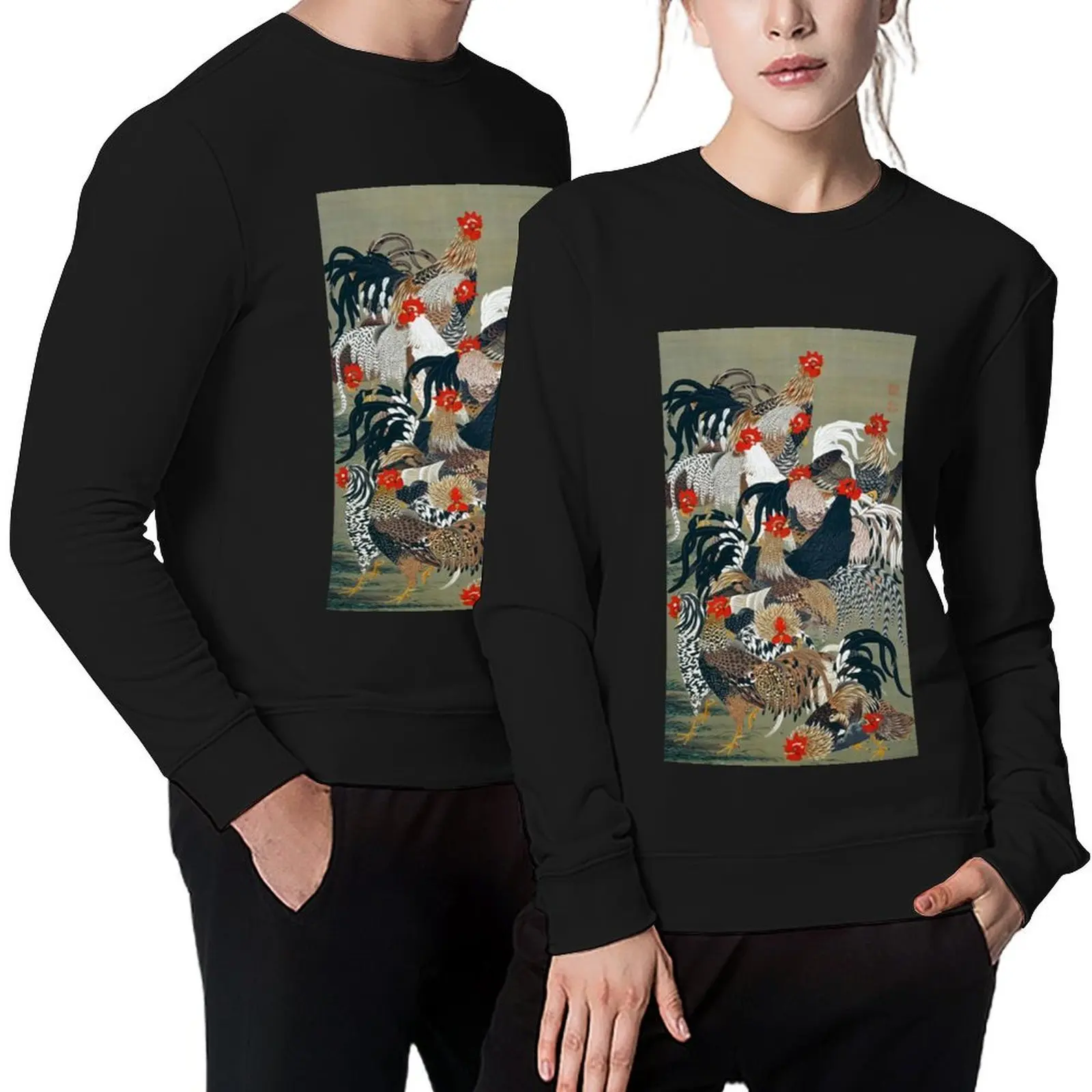 

Favourite Artist - Roosters - Jakuchu Ito Pullover men's clothing mens clothes japanese style tracksuit graphic sweatshirts