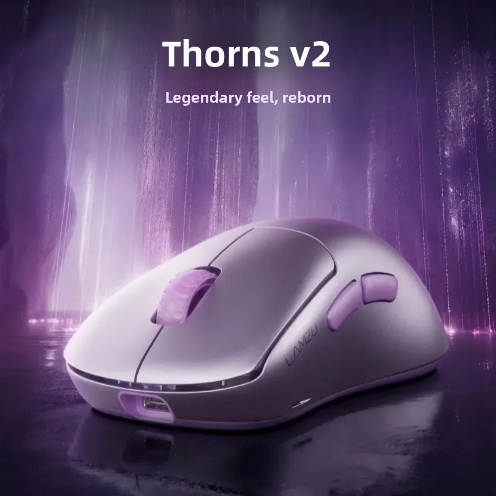 LAMZU Thorn V2 Wireless Gaming Mouse PAW NEXT Dual-Mode 8K Nordic 54H20 55g Lightweight Ergonomic Low Latency Gaming Accessories