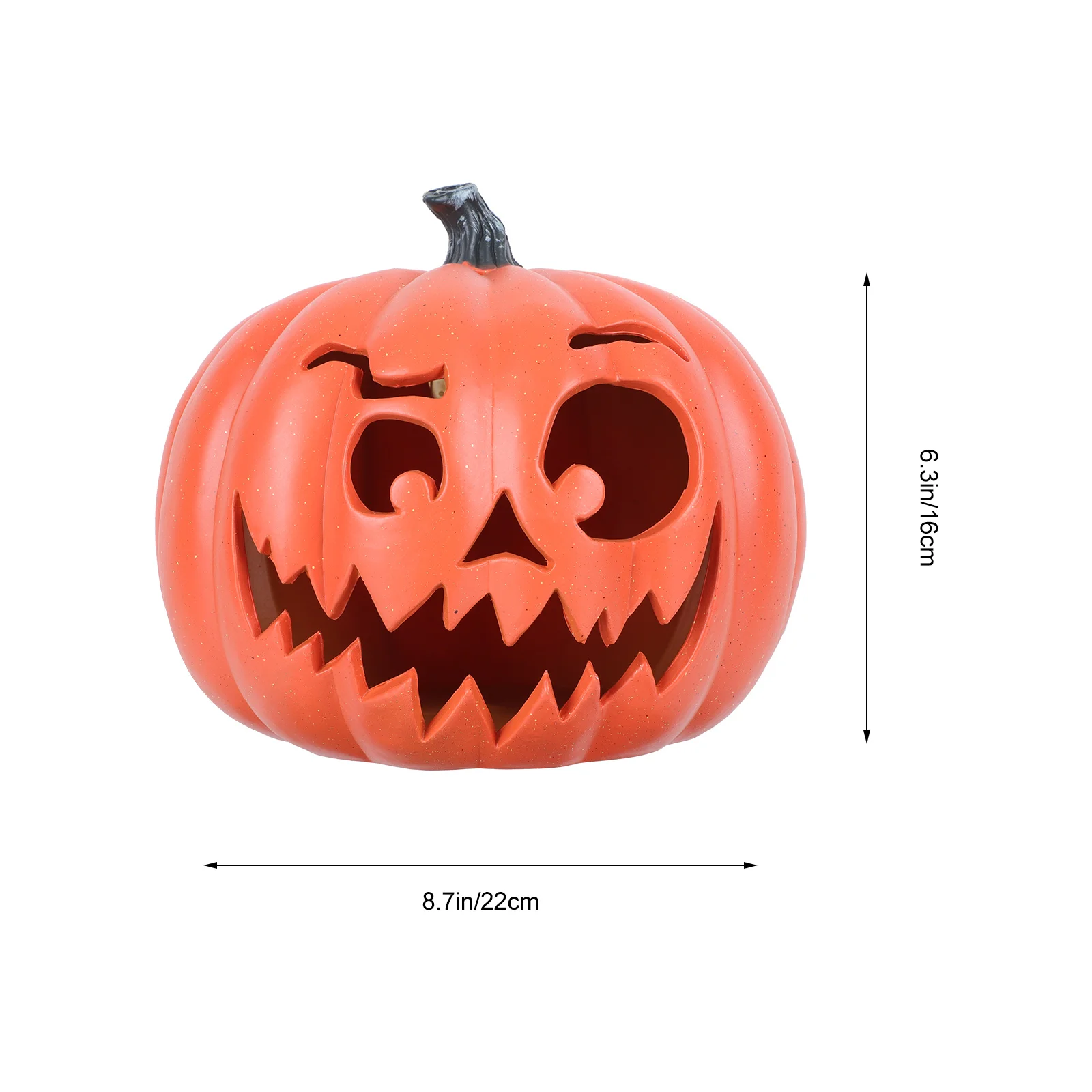 シャインカボチャランタン、プラスチック製オーナメント、シックなライト、ハロウィーンパーティー用品、22x22cm